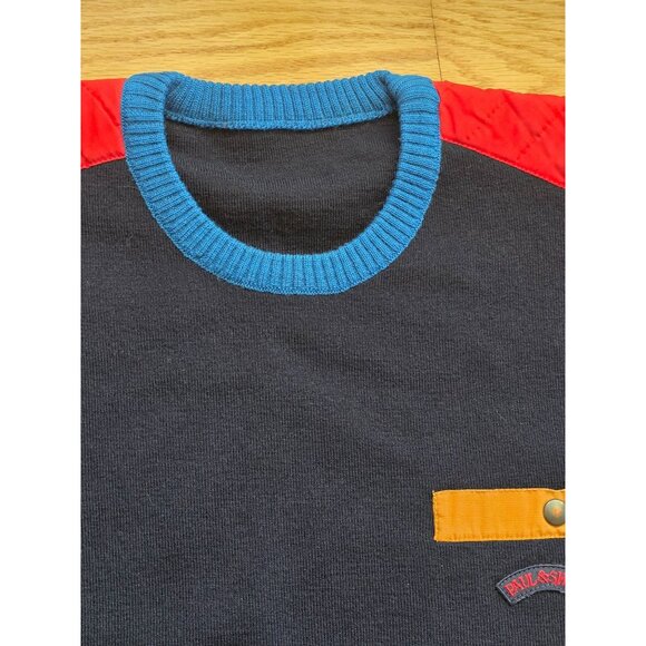 Paul & Shark Mens Colorblock Crew Neck Pullover Wool Blend Sweater Size 5 Large - Picture 4 of 7